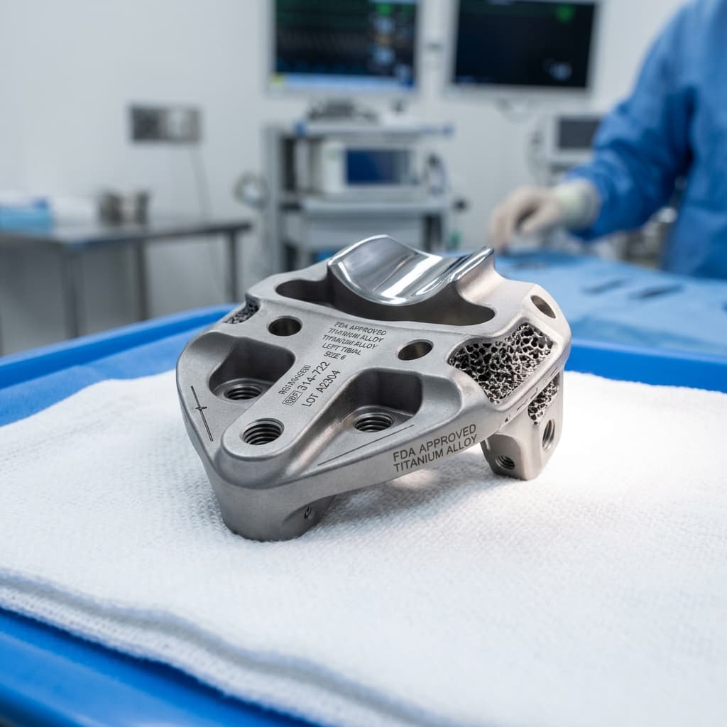 FDA-approved titanium joint implant component