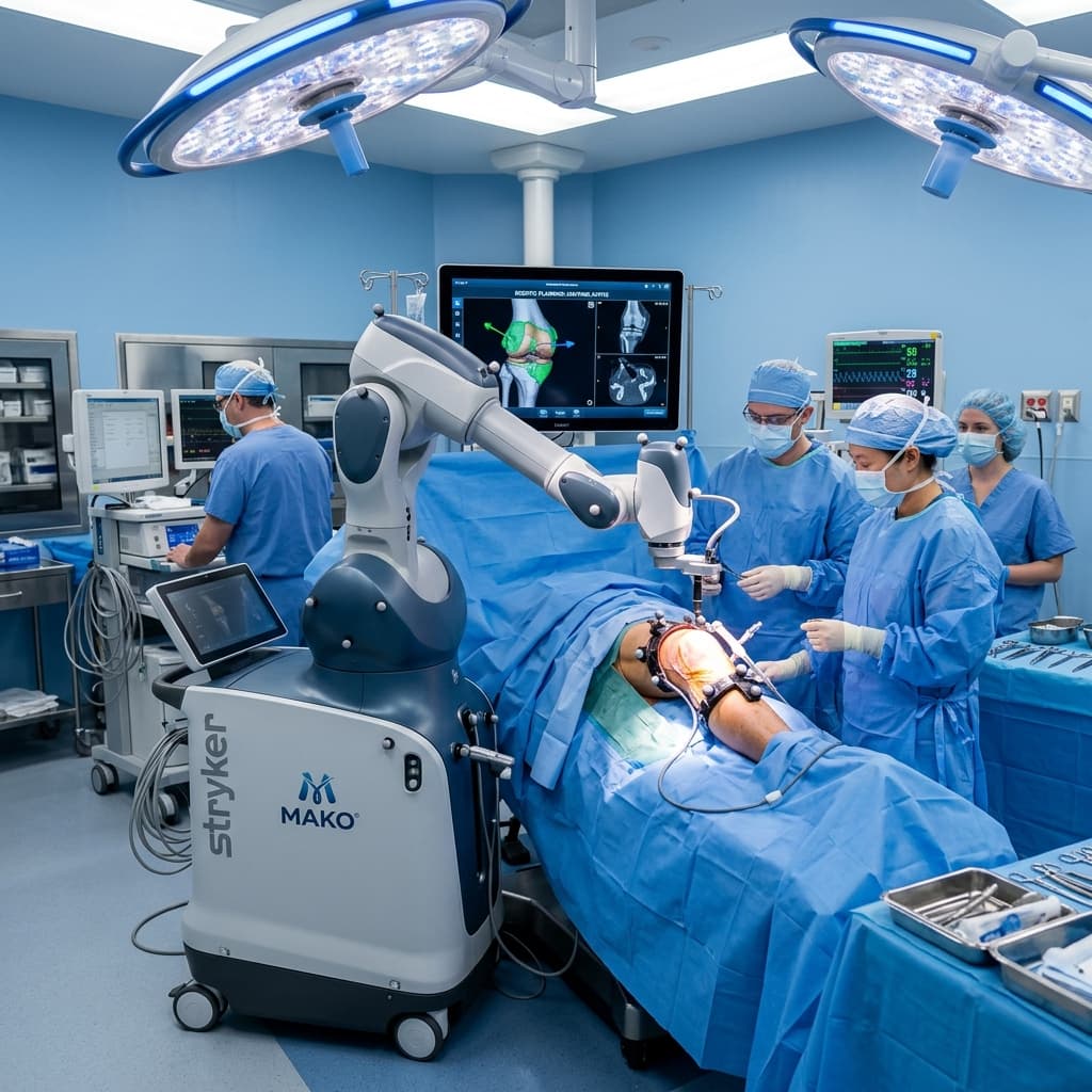 Precision robotic surgical arm mapping a joint