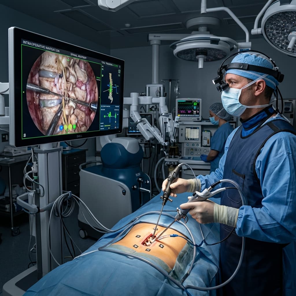 Endoscopic keyhole spine surgery tools