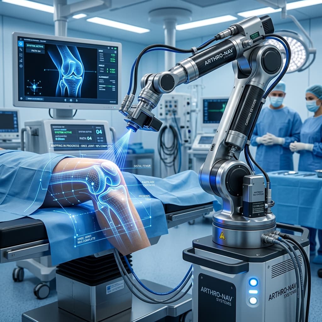 Robotic knee surgery suite mapping a joint